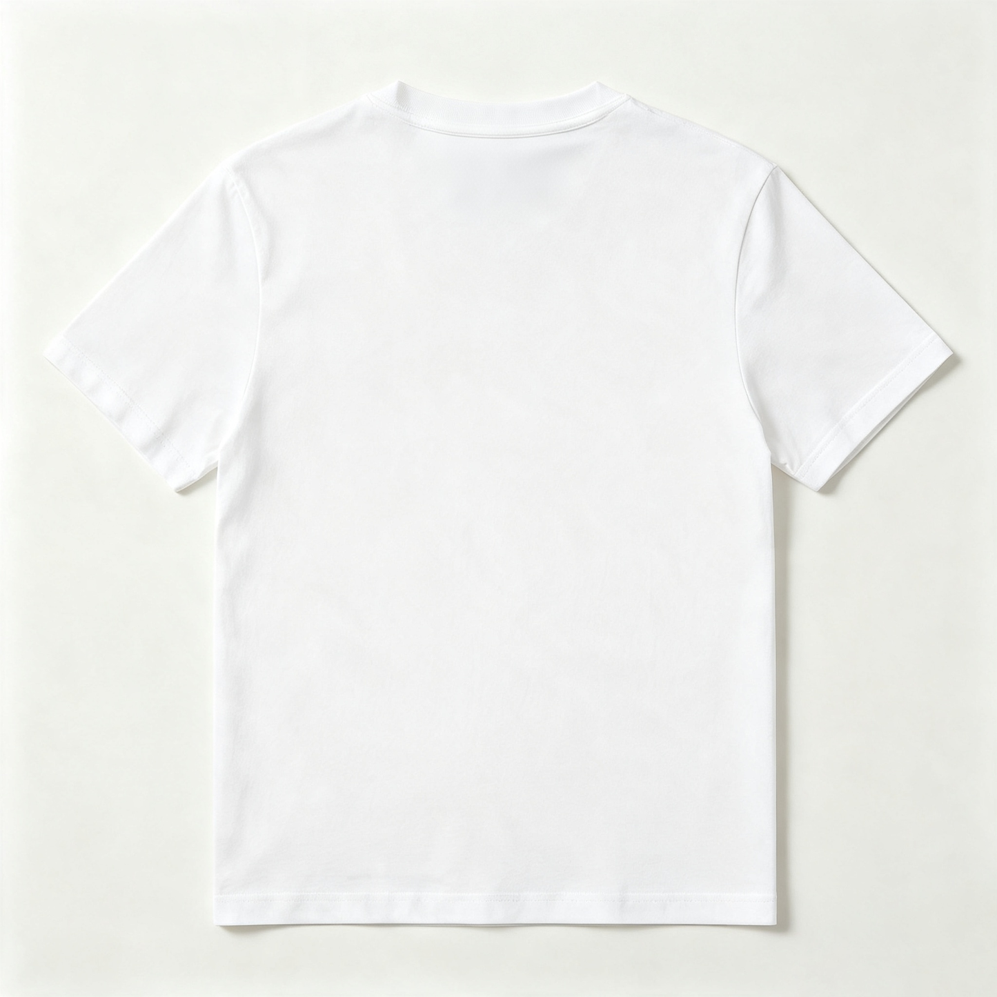 FailGo Basic White Crew‑Neck Short‑Sleeve T‑Shirt, Premium Soft‑Fit Plain Casual Tee For Everyday Wear