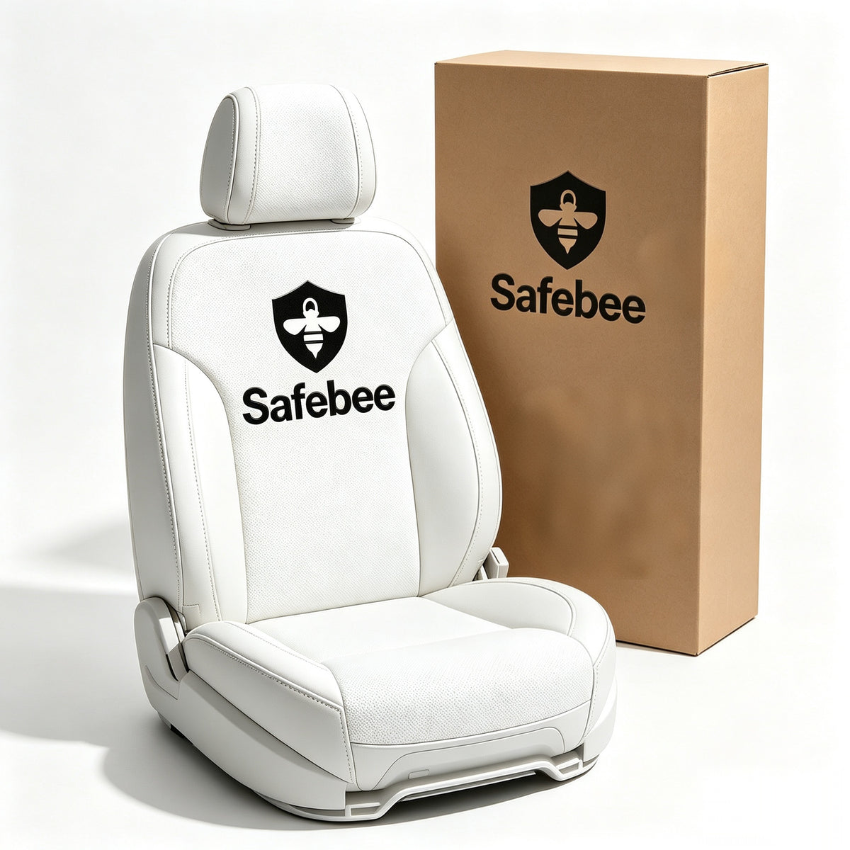 Safebee Car Seat Covers, Breathable Faux Leather Vehicle Seat Cushions, Universal Automotive Seat Protector for Sedan SUV Truck, Compressible for Shipping