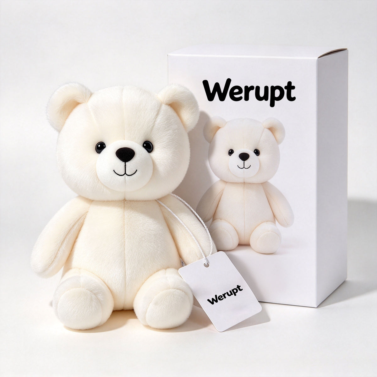 Werupt Cream White Teddy Bear Plush Toy, Soft Stuffed Animal Bear Plush Doll for Kids Gift Home Decor