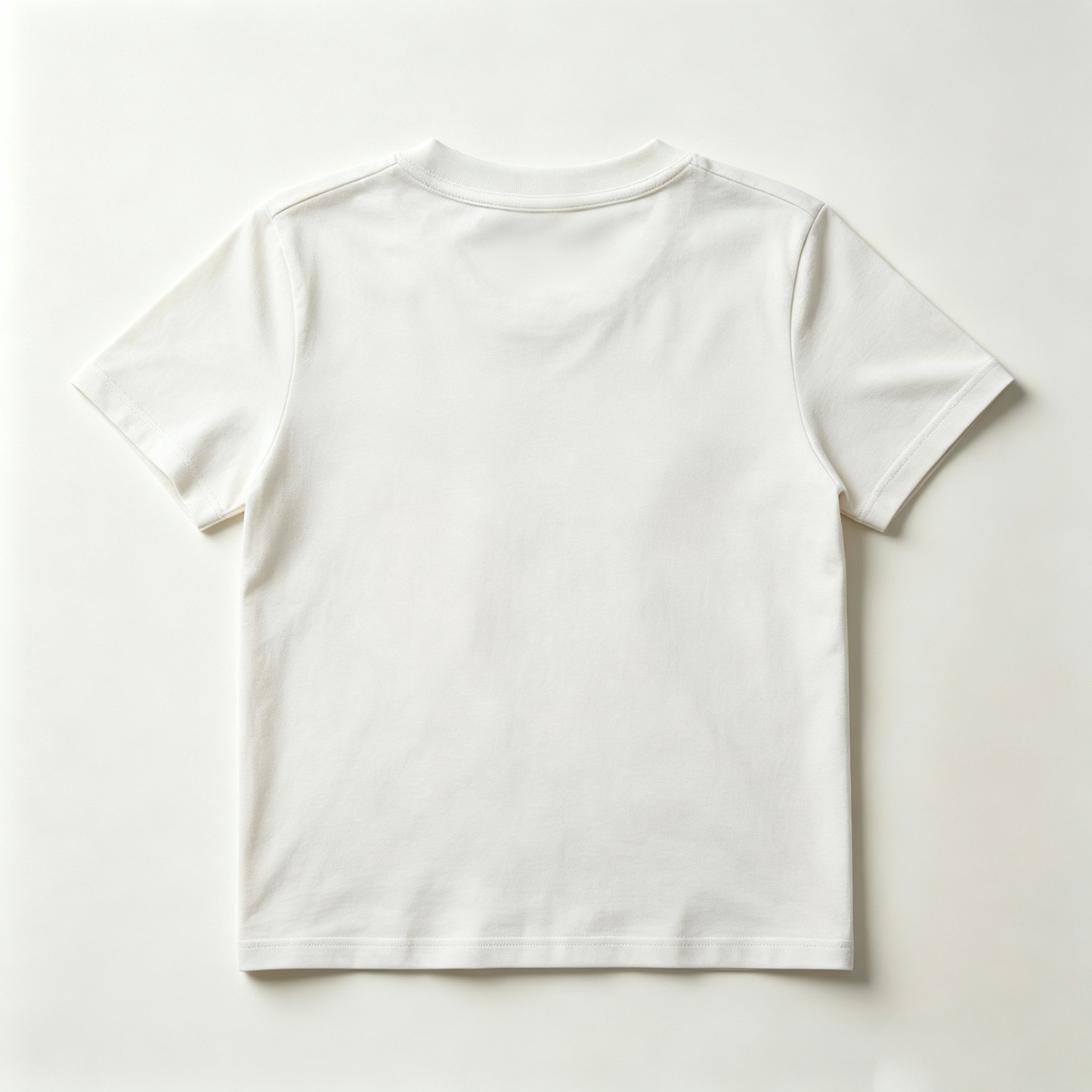 Pigforest Cream‑White Crew‑Neck Short Sleeve T‑Shirt, Soft Premium Cotton Casual Basic Tee