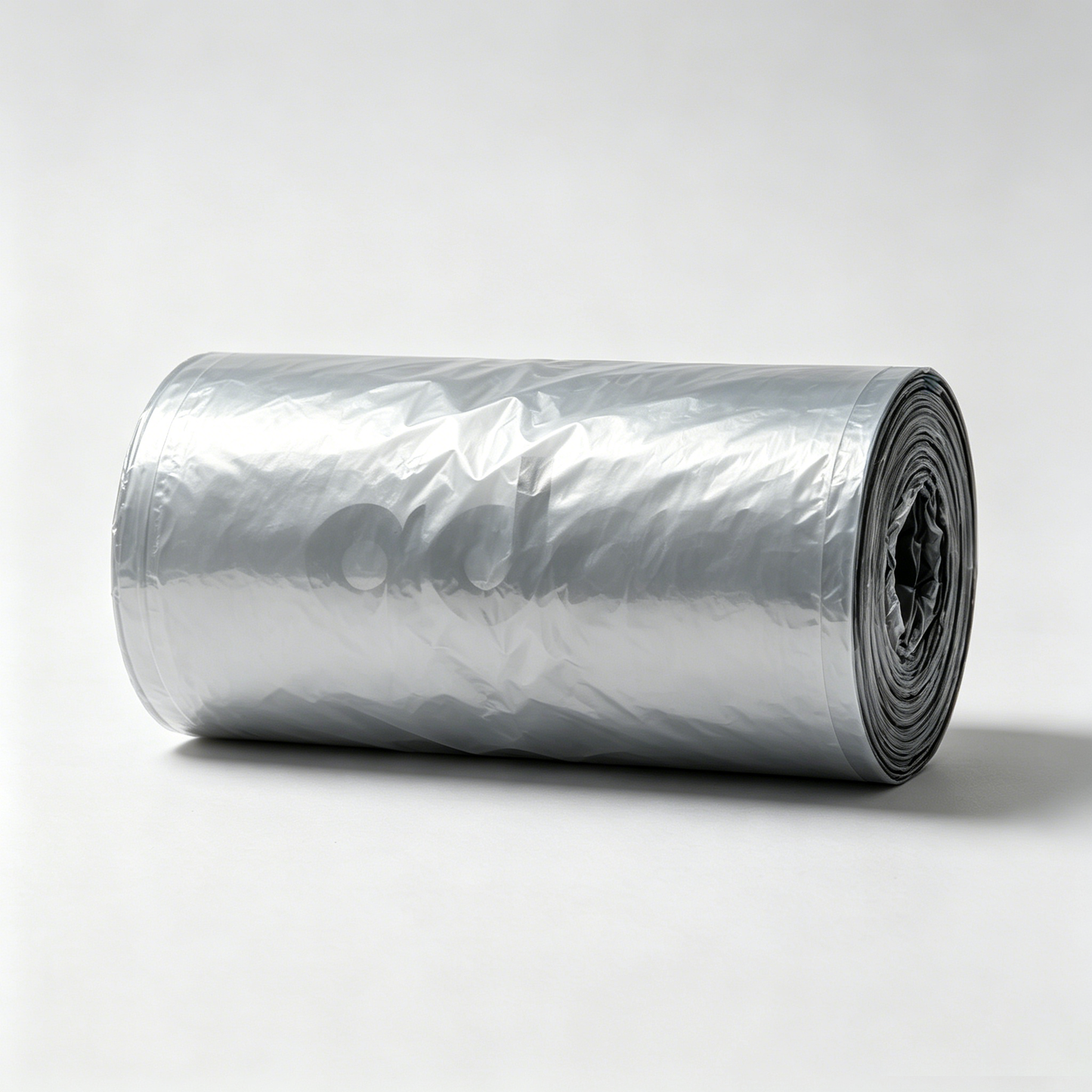 Fadart Silver Disposable Roll Trash Bags, 50 Count Heavy Duty Medium Garbage Bin Liners, Tear & Leak Resistant Waste Bags for Kitchen Bedroom Bathroom Office Medium Trash Cans