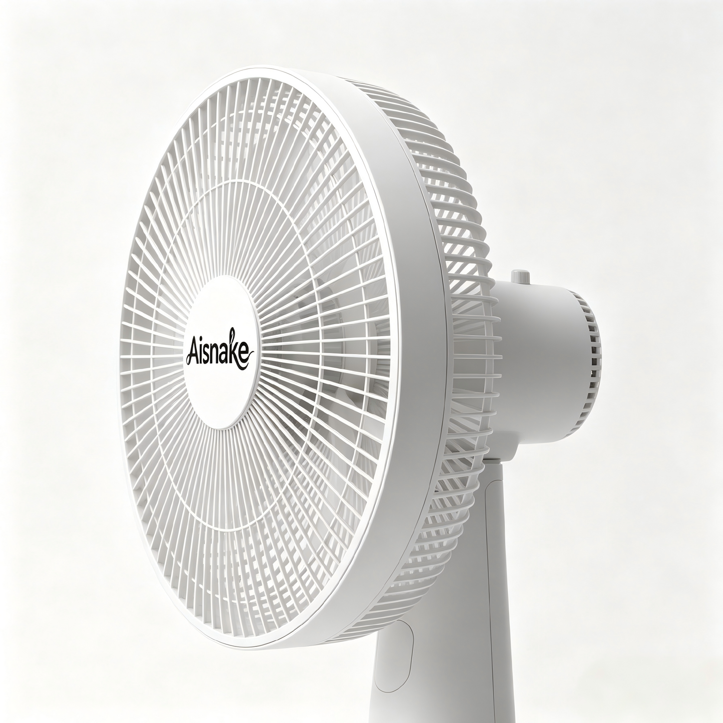 Aisnake Electric fans, 3-Speed Adjustable Small Desk Fan, 90° Tilt & 360° Oscillating Personal Fan for Bedroom, Office, Home - White, Energy-Efficient & Easy to Clean