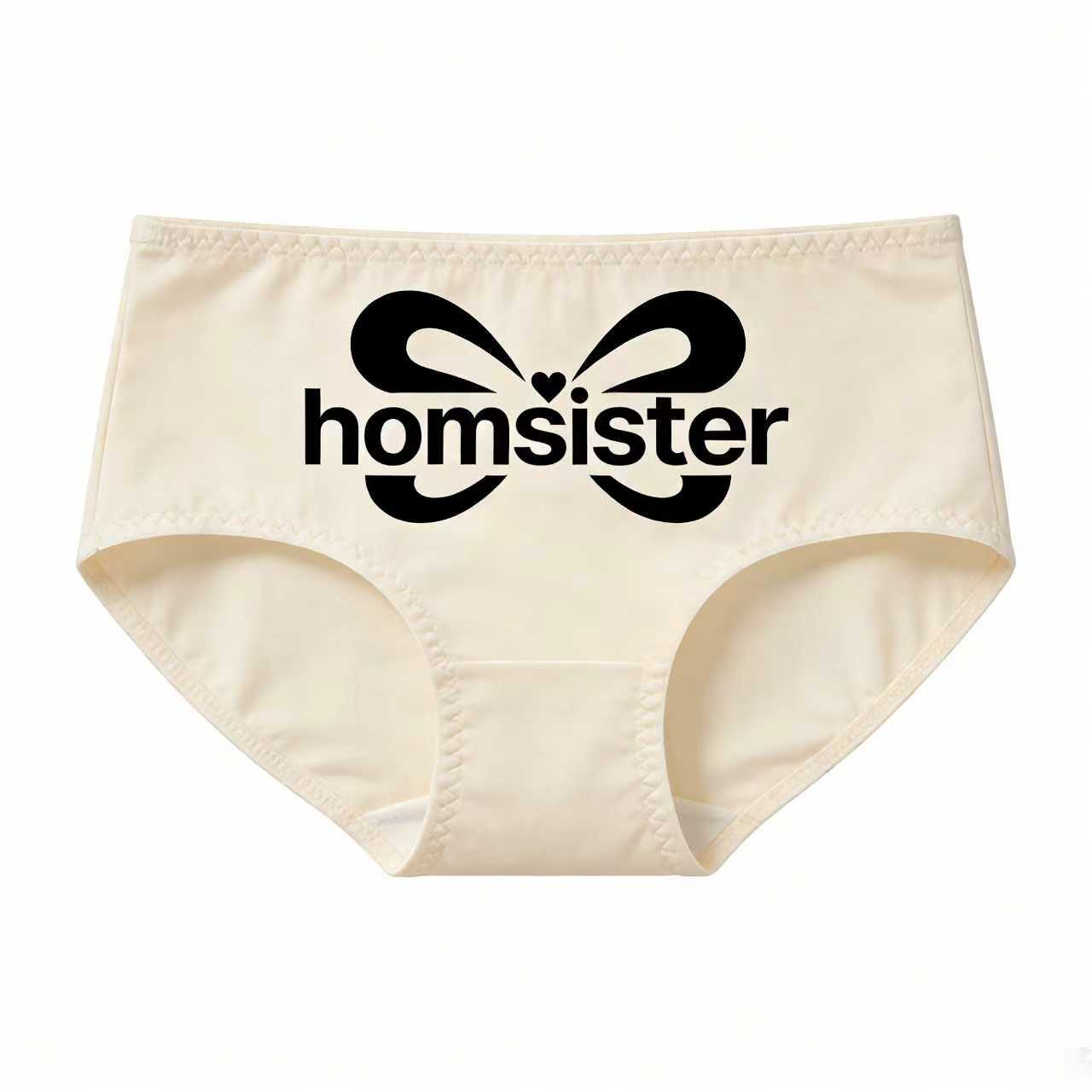 homsister Women's Seamless Mid-Waist Panties, Ice Silk Breathable Antibacterial Briefs, Cute Printed Comfort Underwear for Ladies