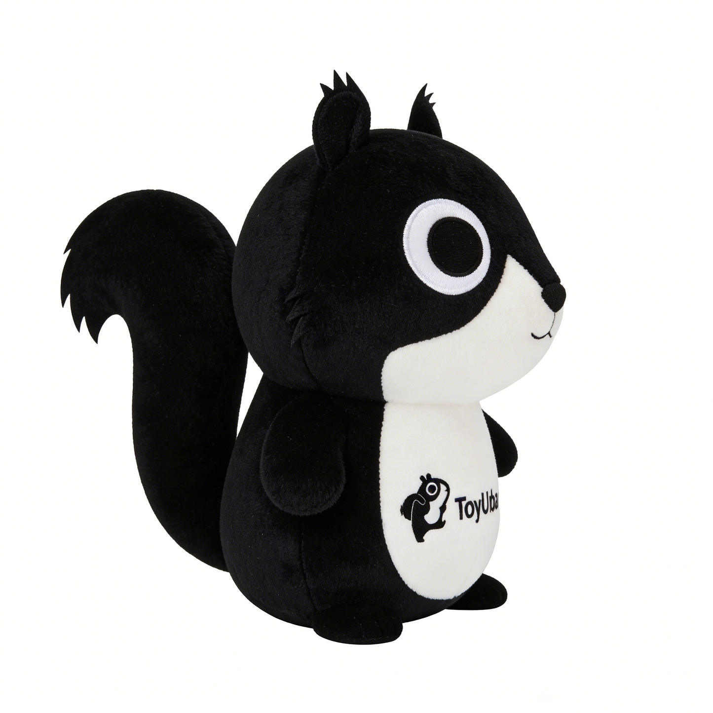 ToyUrban Cute Black & White Squirrel Plush Toy, Soft Stuffed Animal for Kids, Cuddly Plushie Pillow for Nursery, Birthday Gift for Boys & Girls, Collectible Plush for All Ages