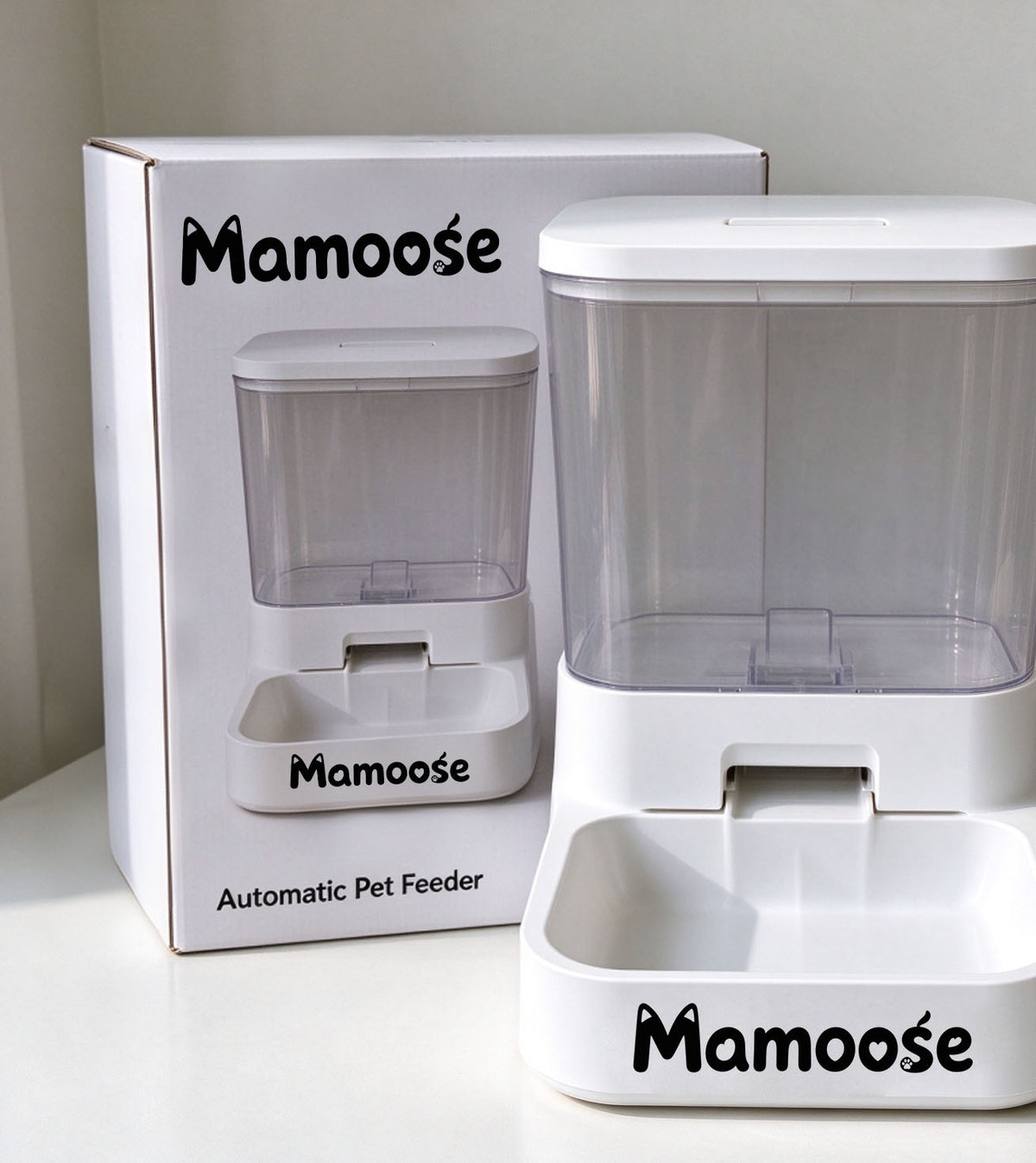 Mamoose Automatic Pet Feeder, Gravity Pet Food Dispenser, Large Capacity Pet Feeding Station for Cats and Small Dogs