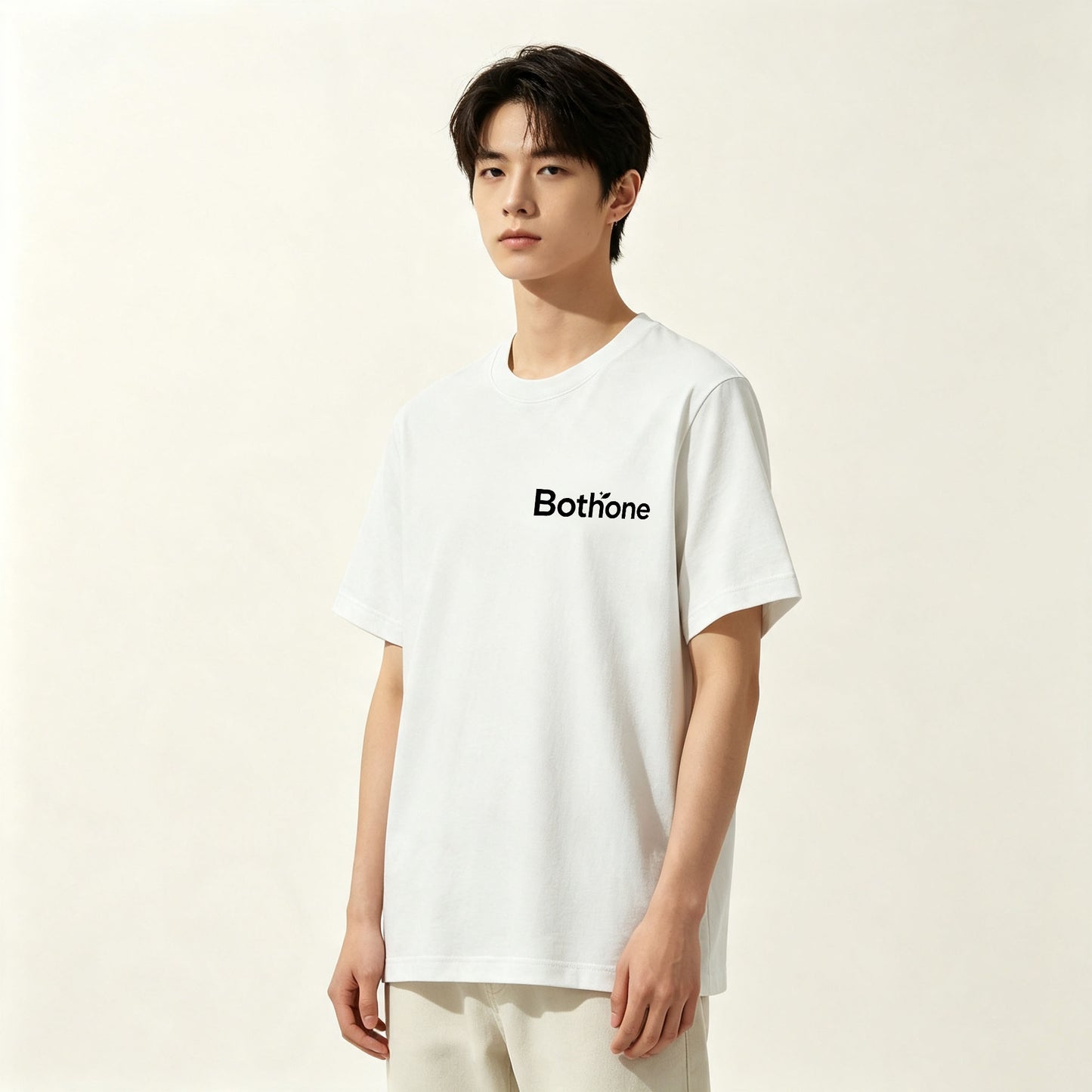 Bothone Men’s Classic Crew Neck Short Sleeve T-Shirt, Premium Cotton Casual Basic Tee, Loose Fit Everyday Top for Daily Wear