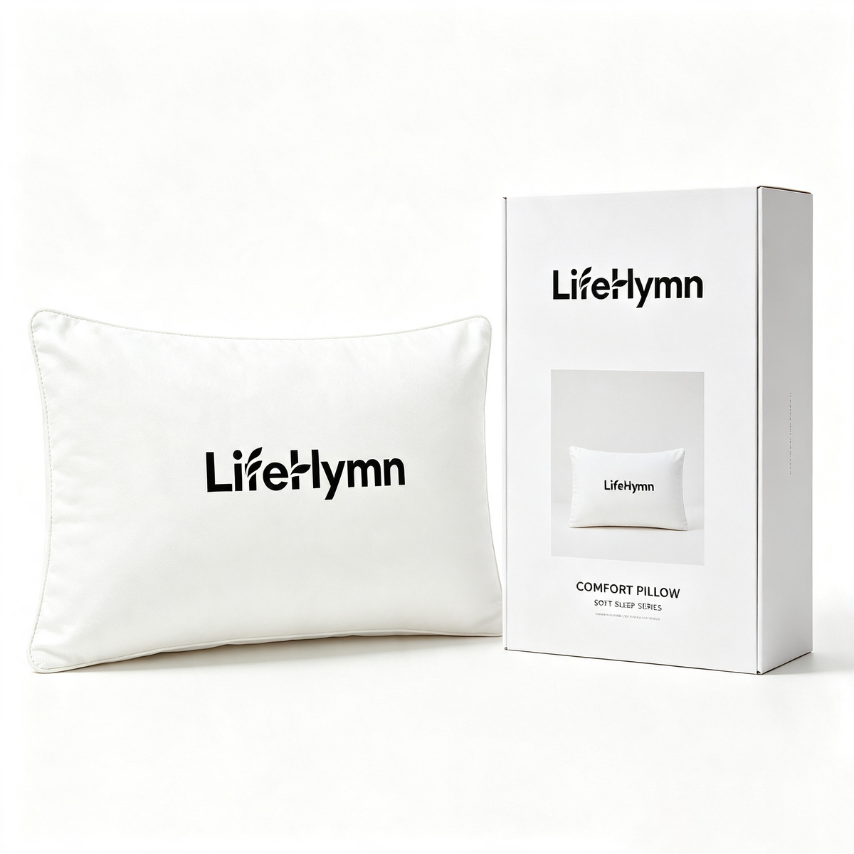 LifeHymn Premium Plush Bed Pillow, Breathable Cover & Supportive Filling, Vacuum Compressed Pillow for Adults, Suitable for All Sleeping Positions