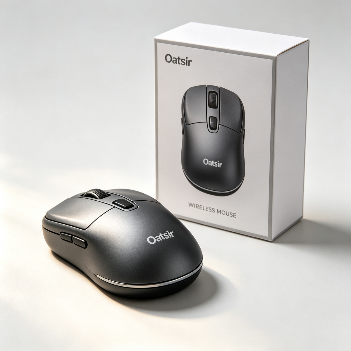 Oatsir Wireless Computer Mouse, 2.4G Silent Click Ergonomic Mouse, 6‑Button Portable Cordless Mice for Laptop, PC, Desktop, Office & Home Use