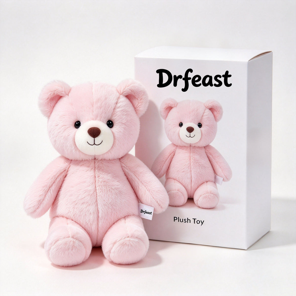 Drfeast Cute Pink Teddy Bear Plush Toy, Soft Stuffed Animal Bear Plush Pillow for Kids Gift Home Decoration