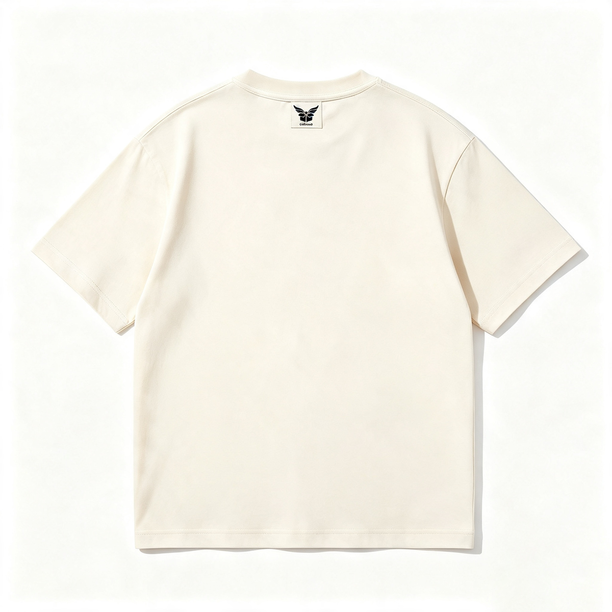 Giftnice Soft‑Fitted Basic Crew Neck T‑Shirt, Breathable Solid Cream Short Sleeve Casual Everyday Tee Unisex Adult