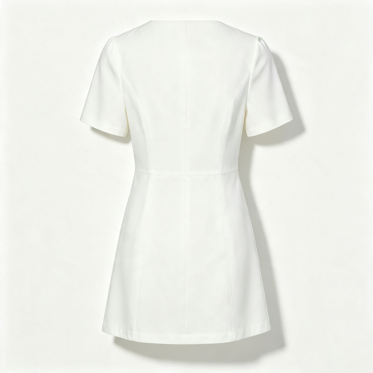 Likestory Women's Short‑Sleeve Round Neck Mini Dress, Casual A‑Line Slim Fit Short Dress for Daily Work Party