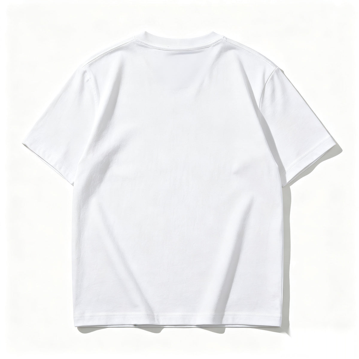 Yogangle Crew Neck Short-Sleeve T-Shirt, Soft Cotton Solid White Everyday Basic Tee for Men