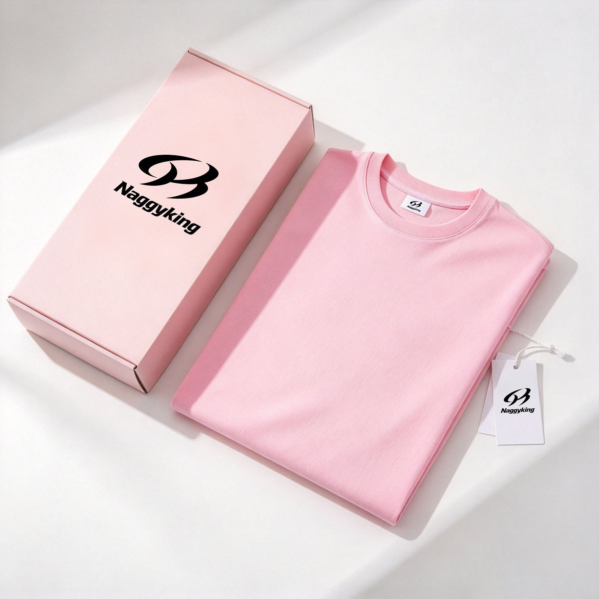 Naggyking Classic Crew Neck T-shirts, Soft Breathable Short Sleeve Tee for Daily Casual Wear