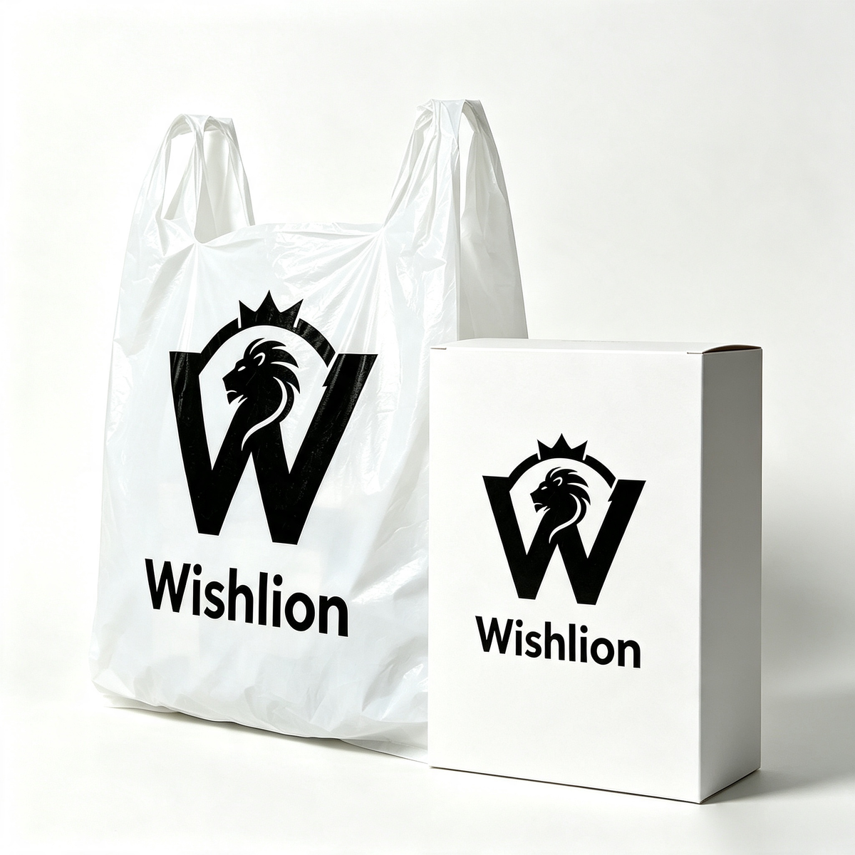 Wishlion Heavy‑Duty Disposable Plastic Trash Bags, Thick Leak‑Proof Shopping Garbage Bags, Multipurpose Carry‑Out Tote Bags