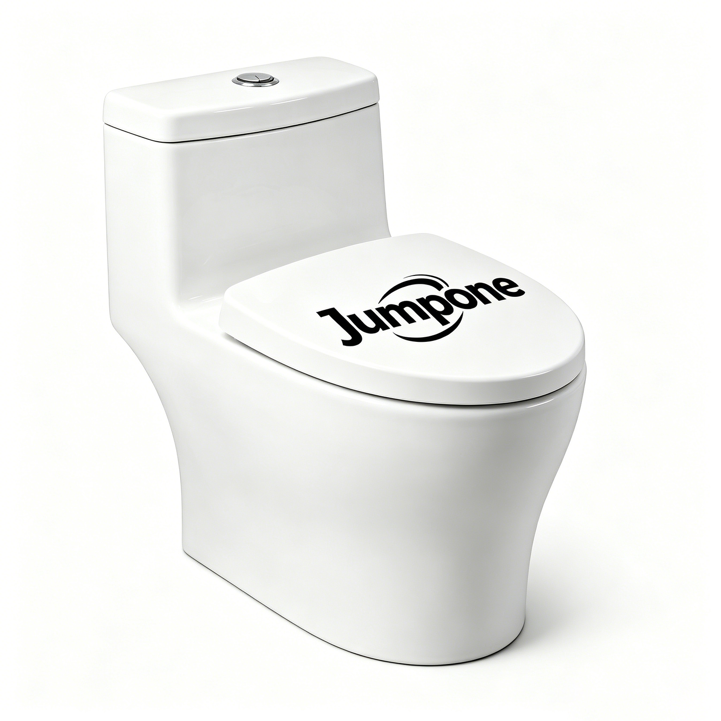 Jumpone One-Piece Toilet, High Efficiency Dual Flush, Soft-Close Seat, Modern Elongated Bowl, White Ceramic Bathroom Toilet