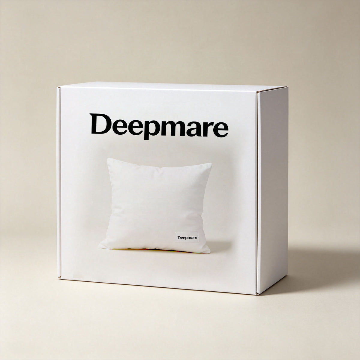 Deepmare Square Throw Pillow Insert, Soft Fluffy Decorative Cushion Inner, Compressed‑Packed Pillow Stuffer for Sofa, Couch & Bed