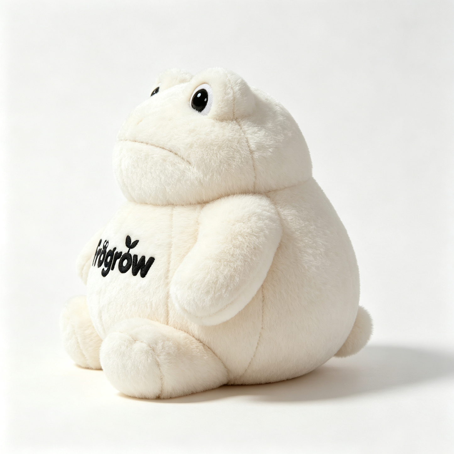 Frogrow Cute White Frog Stuffed Animal Plush Toy Soft‑Touch Frog Plushie Decorative Throw Pillow, Great Gift for Kids Adults