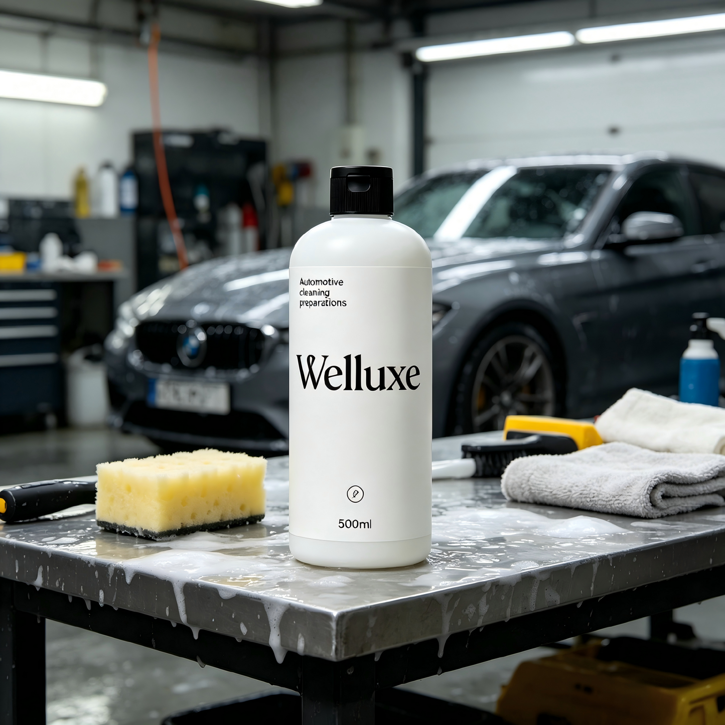 Welluxe Professional-Grade Automotive Cleaner 500ml - For Exterior, Interior & Wheels, Streak-Free Finish