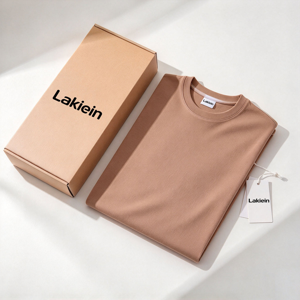 Lakiein Men Solid Color Short Sleeve T-Shirt, Crew Neck Soft Breathable Basic Casual Tee for Daily Wear