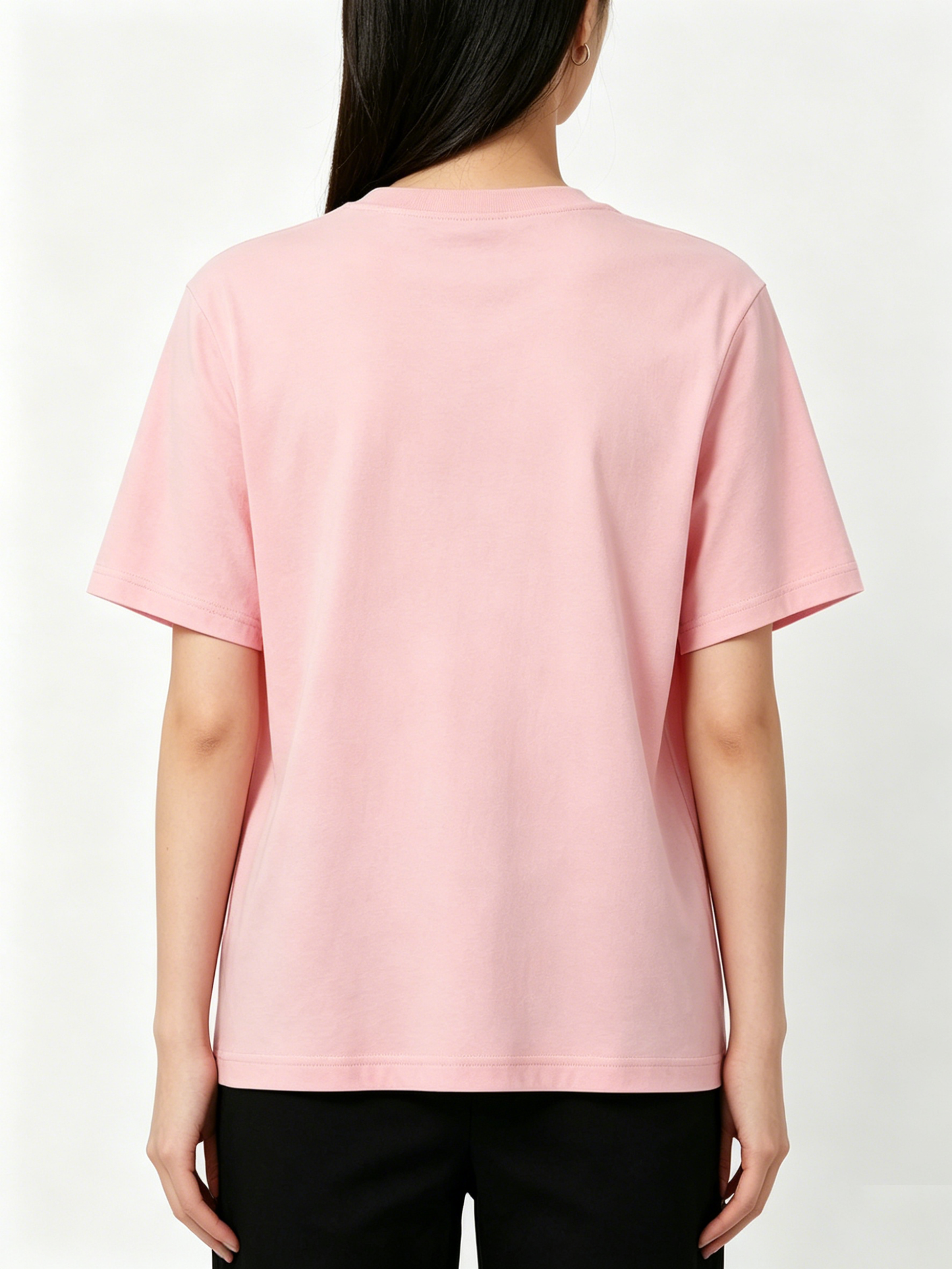 Heycute Women’s Crew Neck Short Sleeve T-Shirt, Soft Premium Cotton Loose Fit Basic Tee, Cute Heart Detail Casual Breathable Daily Top for Street Outfit