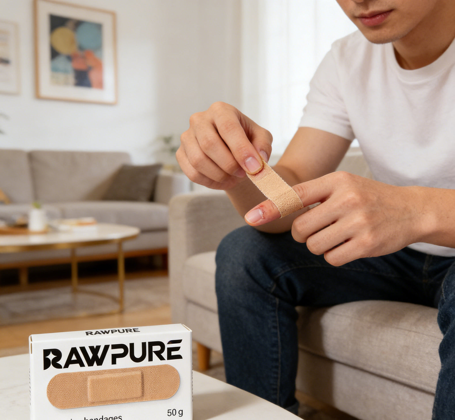 【RAWPURE Adhesive Bandages】—— Gentle & Reliable Protection for Minor Wounds