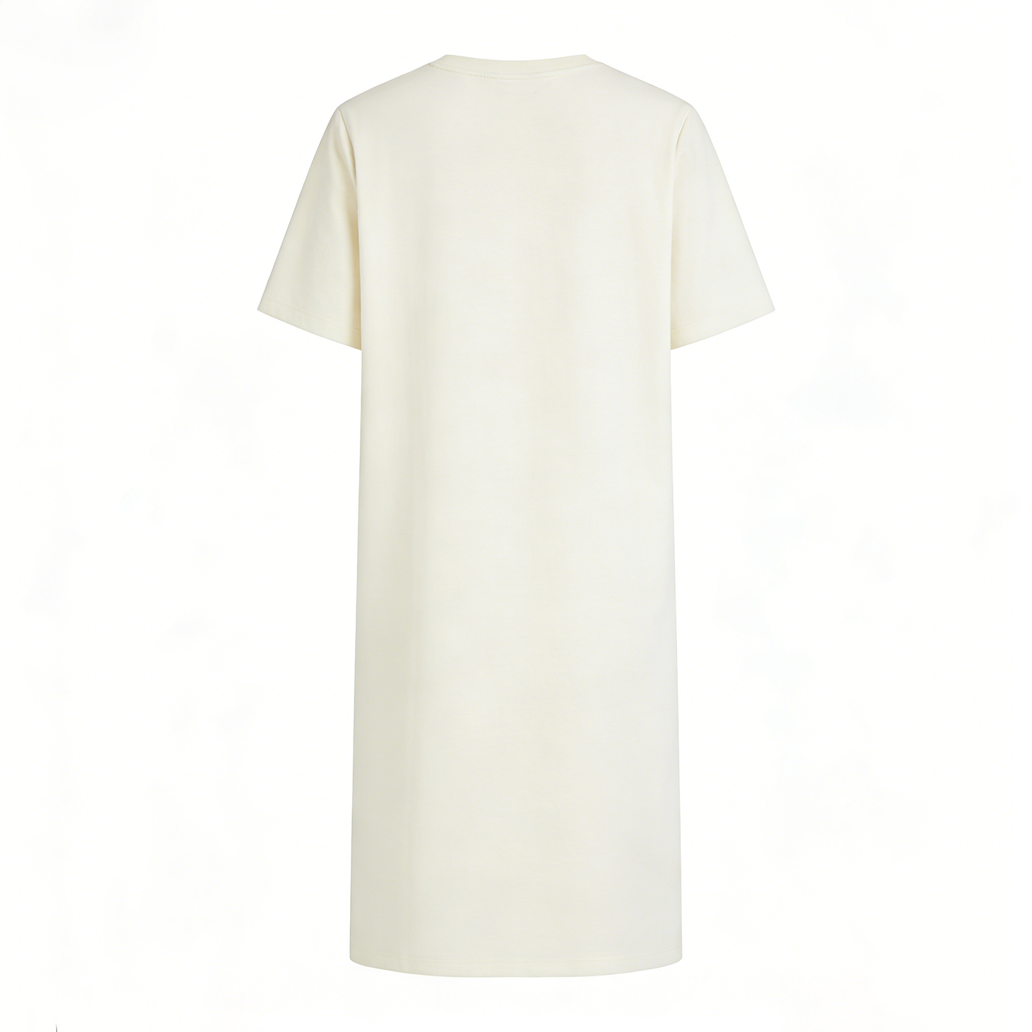 Suitcity Women's Casual Midi T-Shirt Dress, Short Sleeve Loose Fit Crew Neck Dress, Comfortable Breathable Daily Wear for Spring Summer
