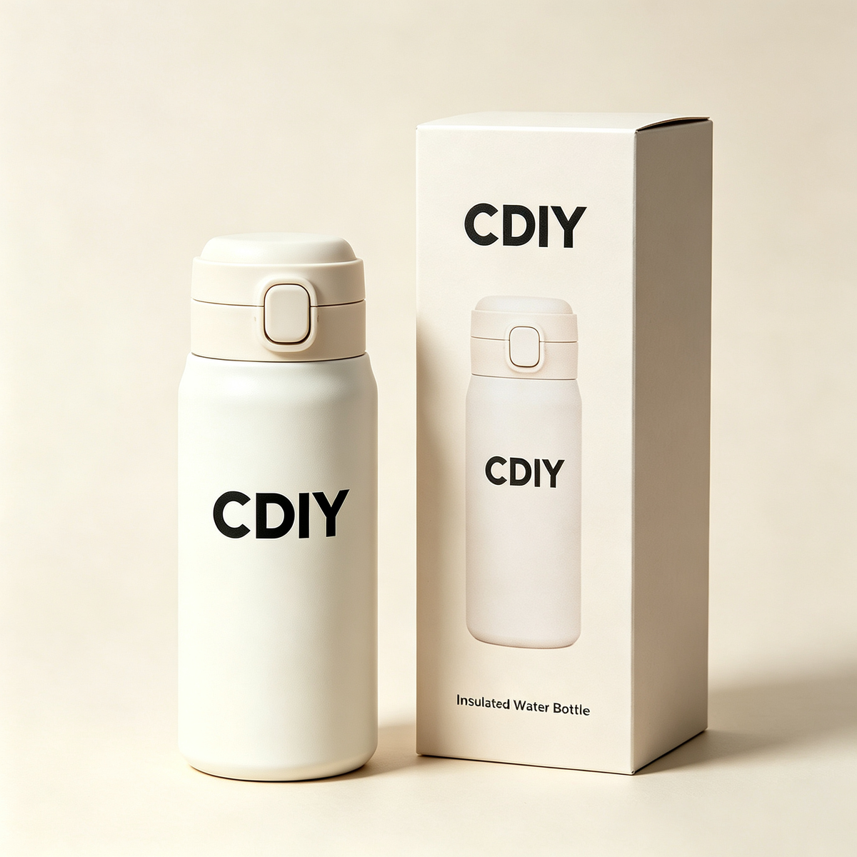 CDIY Portable Insulated Tumbler, BPA‑Free Stainless Steel Water Bottle with Pop‑Up Lid, Keep Drinks Hot & Cold for Daily Commute Camping