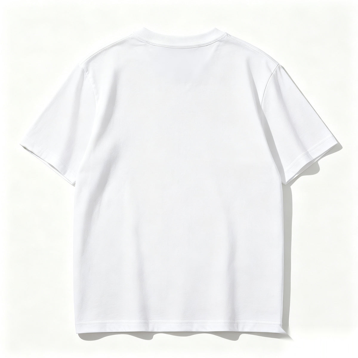 Singenie Crew Neck Shor-Sleeve T-Shirt, Premium Cotton Solid White Casual Tee for Men Everyday Wear