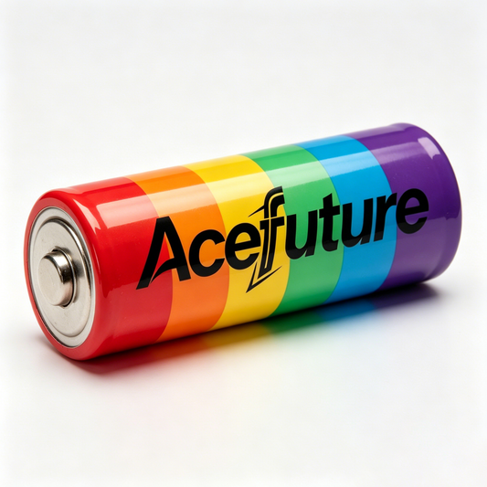 Acefuture Rainbow Alkaline AA Batteries, Long-Lasting All-Purpose Power, 1.5V High-Performance