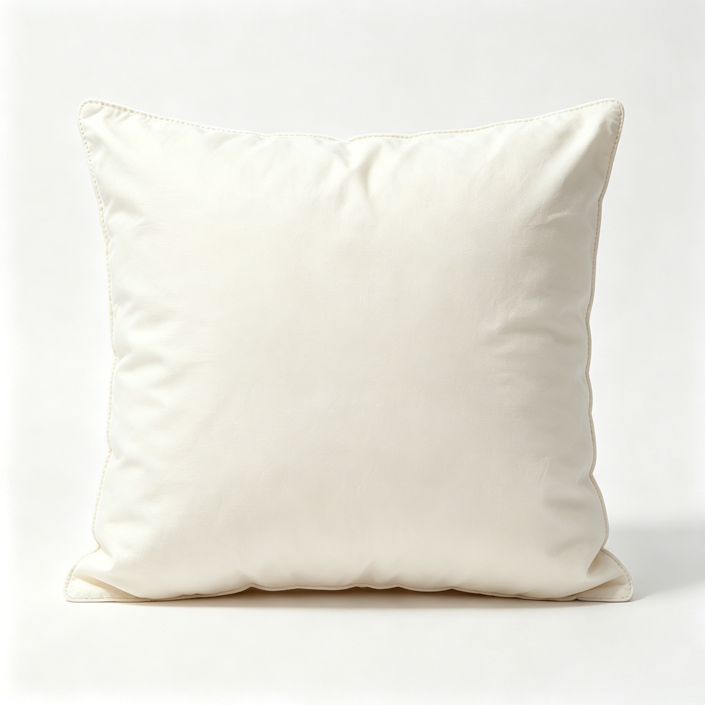 Okright Square Decorative Throw Pillow, Soft Plush Filled Accent Cushion, Washable Solid Cream Sofa Pillow for Couch Bedroom Living Room Home Decor