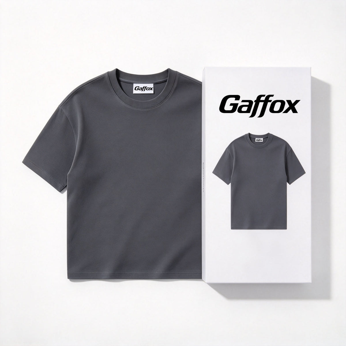 Gaffox Men's Crew Neck Short Sleeve T-Shirt, Loose Fit Cropped Casual Tee, Soft Breathable Basic T-Shirts for Men Daily Outfit