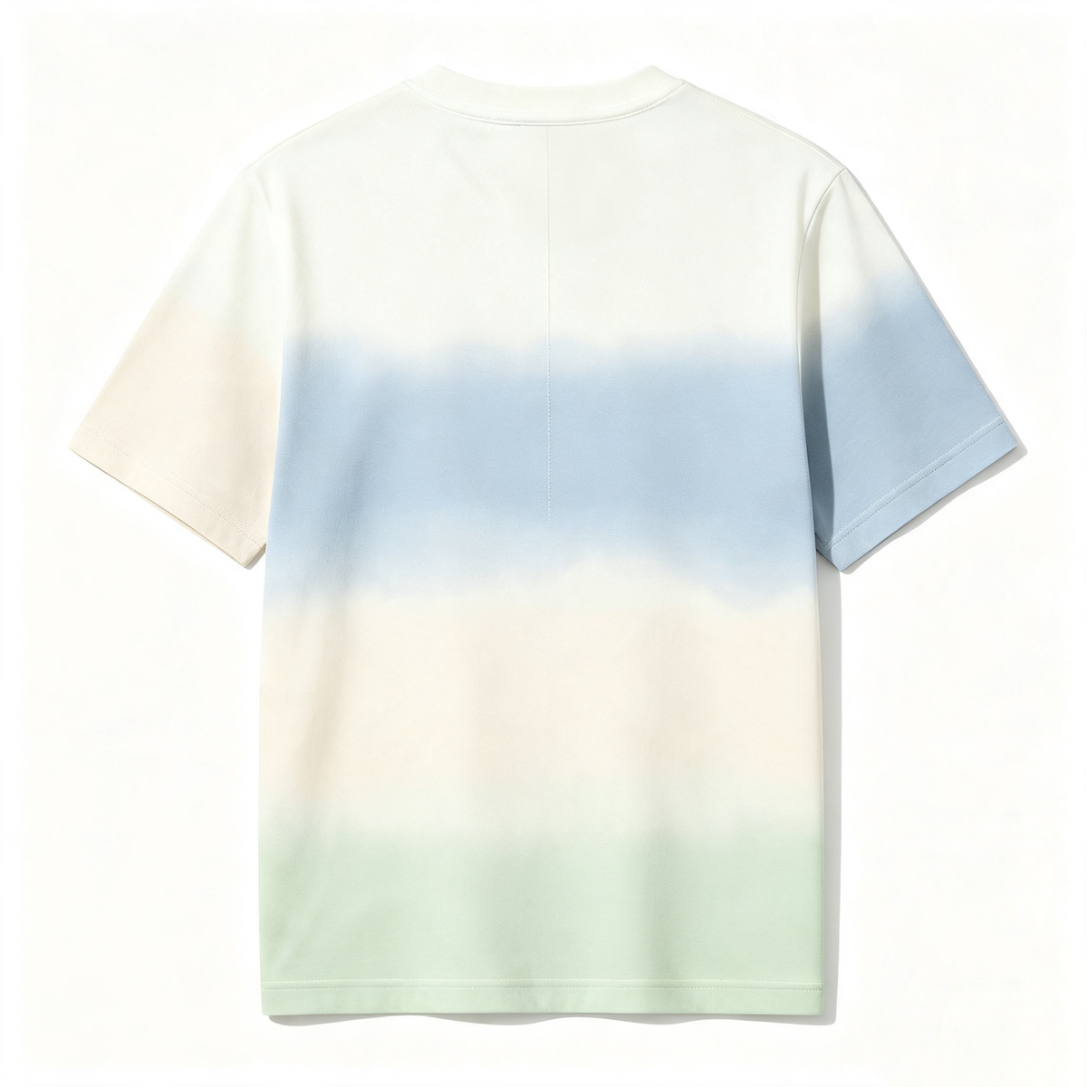 Topnadir Ombre Gradient Crew Neck T‑Shirt, Soft Lightweight Summer Casual Short Sleeve Top Unisex