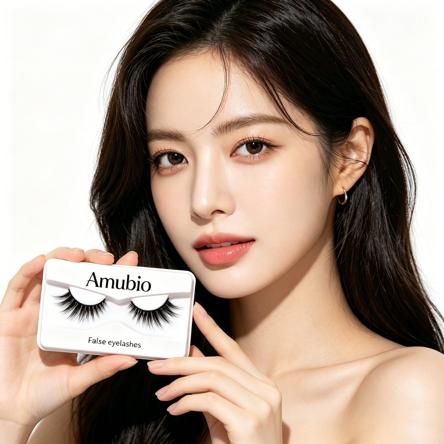 Amubio Wispy Fluffy False Eyelashes, Natural Cat Eye Strip Lashes, Lightweight Reusable Fake Eyelashes for Daily Makeup & Party Look