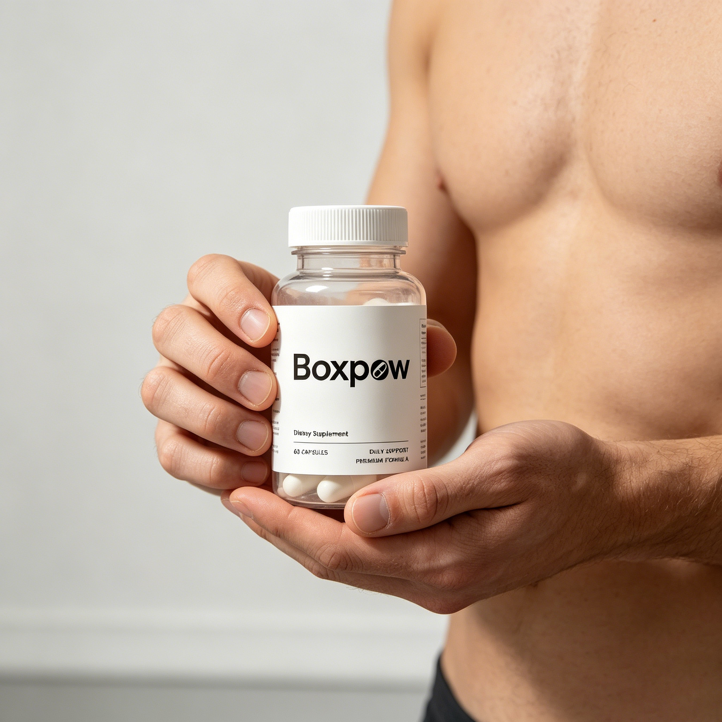 Boxpow Daily Dietary Supplement Capsules, Natural Premium Herbal Formula, Energy & Stamina Support, 60 Vegan Capsules for Men