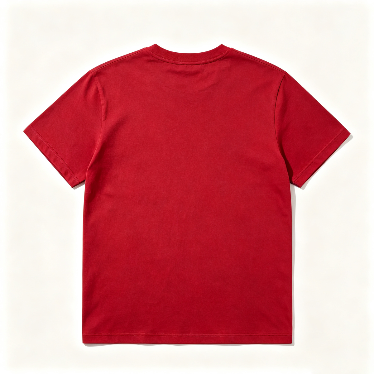 Smallflow Men's Short Sleeve Crew Neck T-Shirt, Solid Red Basic Casual Tee, Soft Breathable Cotton T Shirt for Daily Wear Outdoor Activities