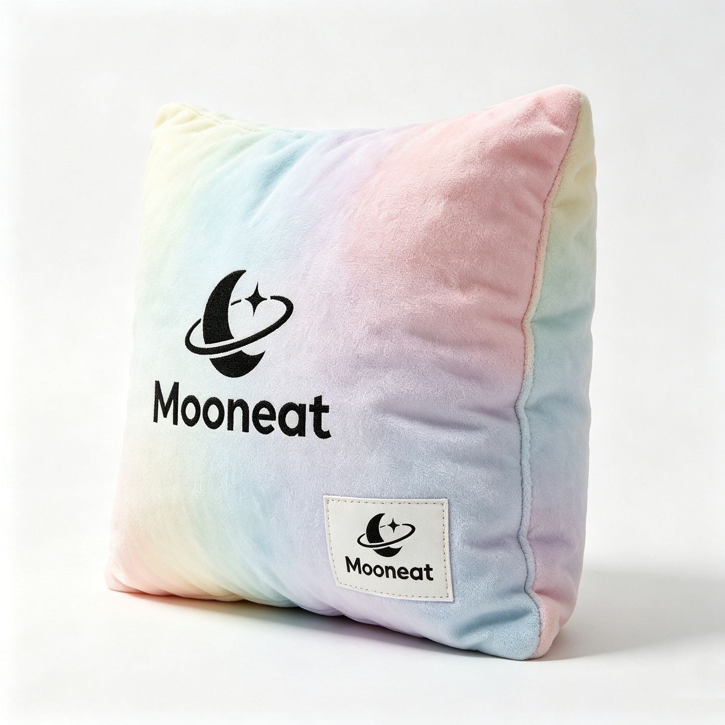 Mooneat Rainbow Gradient Decorative Throw Pillow, Soft Plush Square Cushion for Sofa Bed Home Decor