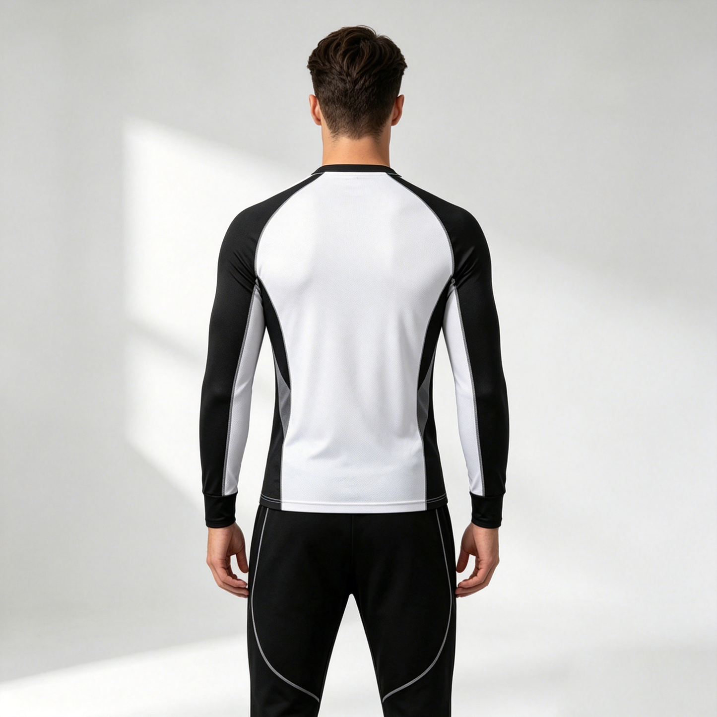 WindAnt Men’s 2 Piece Tracksuit, Long Sleeve Athletic T-Shirt + Jogger Pants Set, Quick Dry Workout Sweat Suit for Soccer Running Training