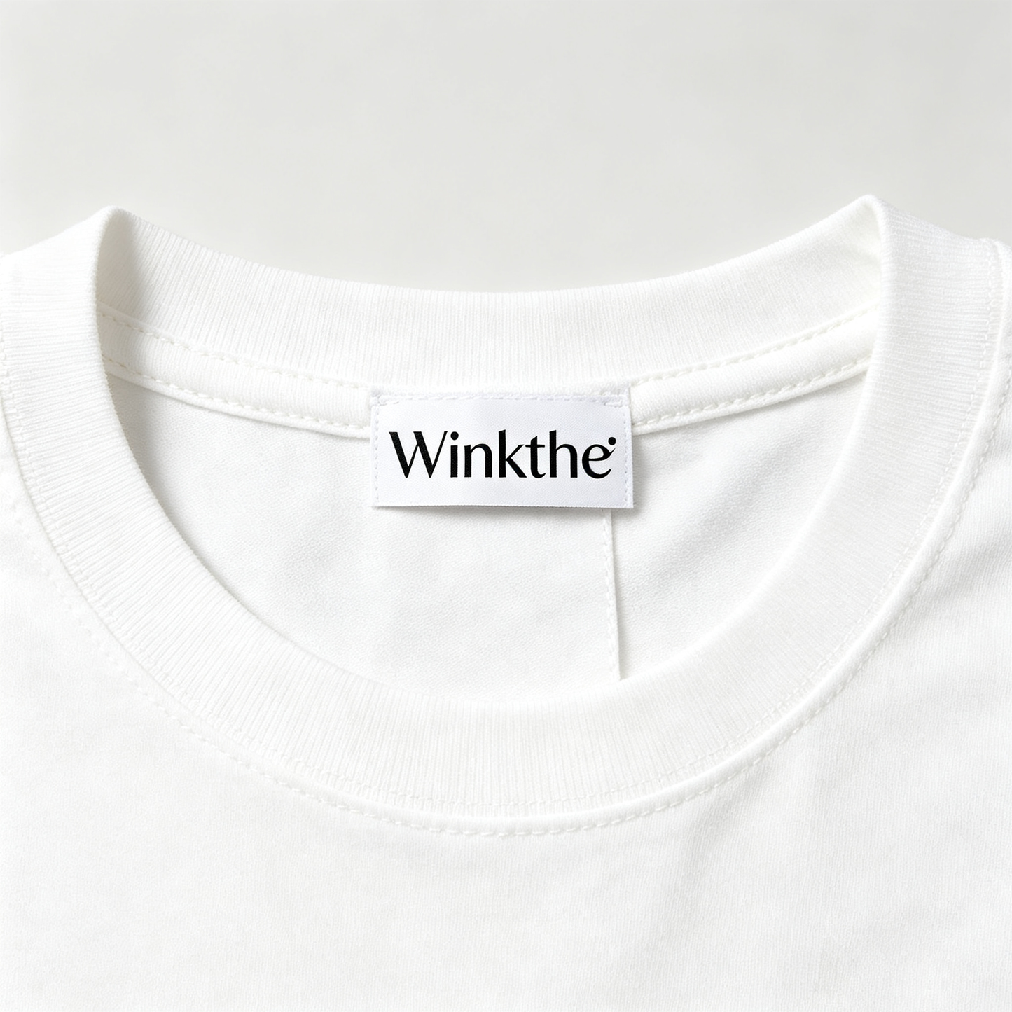Winkthe Minimal Classic Crew Neck Short Sleeve Tee, Premium Soft Cotton Basic Casual Everyday Top for Men Neutral Fit Simple Letter Graphic White T-Shirt