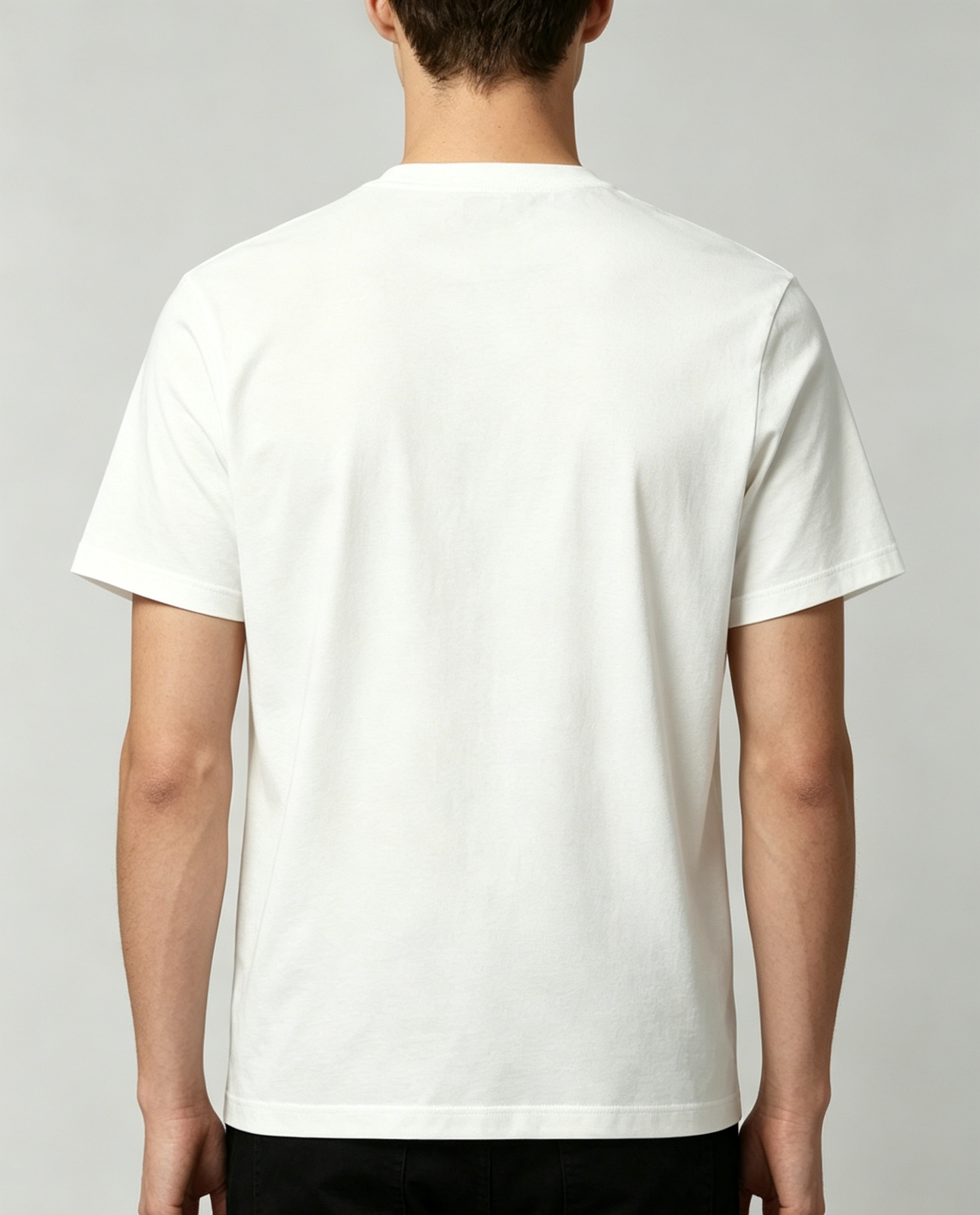 OldFind Men's Classic Crew Neck Short Sleeve T-Shirt, Casual Cotton Graphic Tee, White Basic Everyday Wear Top