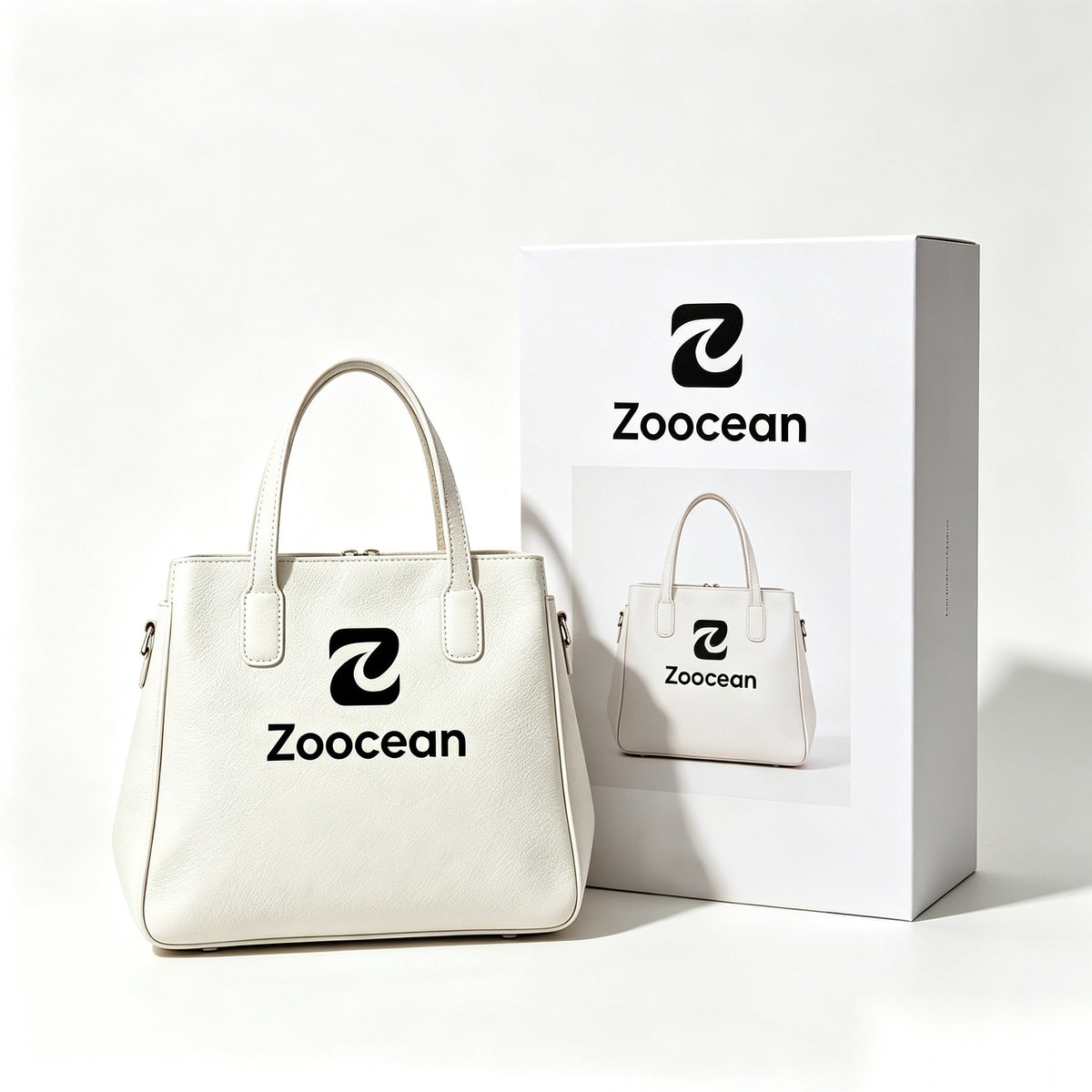 Zoocean Women's Top Handle Handbag, Elegant PU Leather Tote Bag with Detachable Shoulder Strap, Fashion Ladies Purse for Daily Work Travel