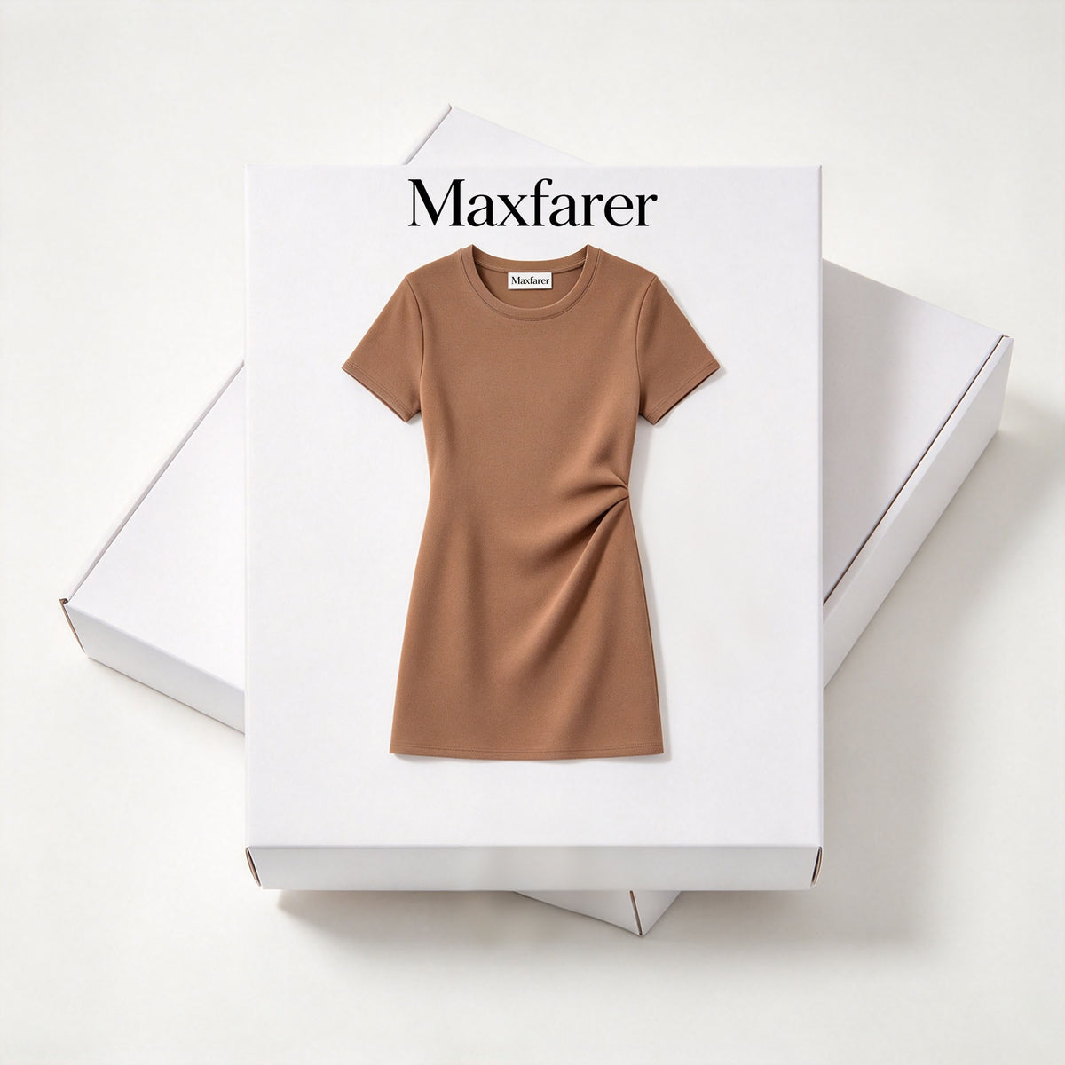 Maxfarer Women Short Sleeve Crew Neck Mini Dress, Casual Slim Fit Bodycon Short Dress for Daily Party Wear