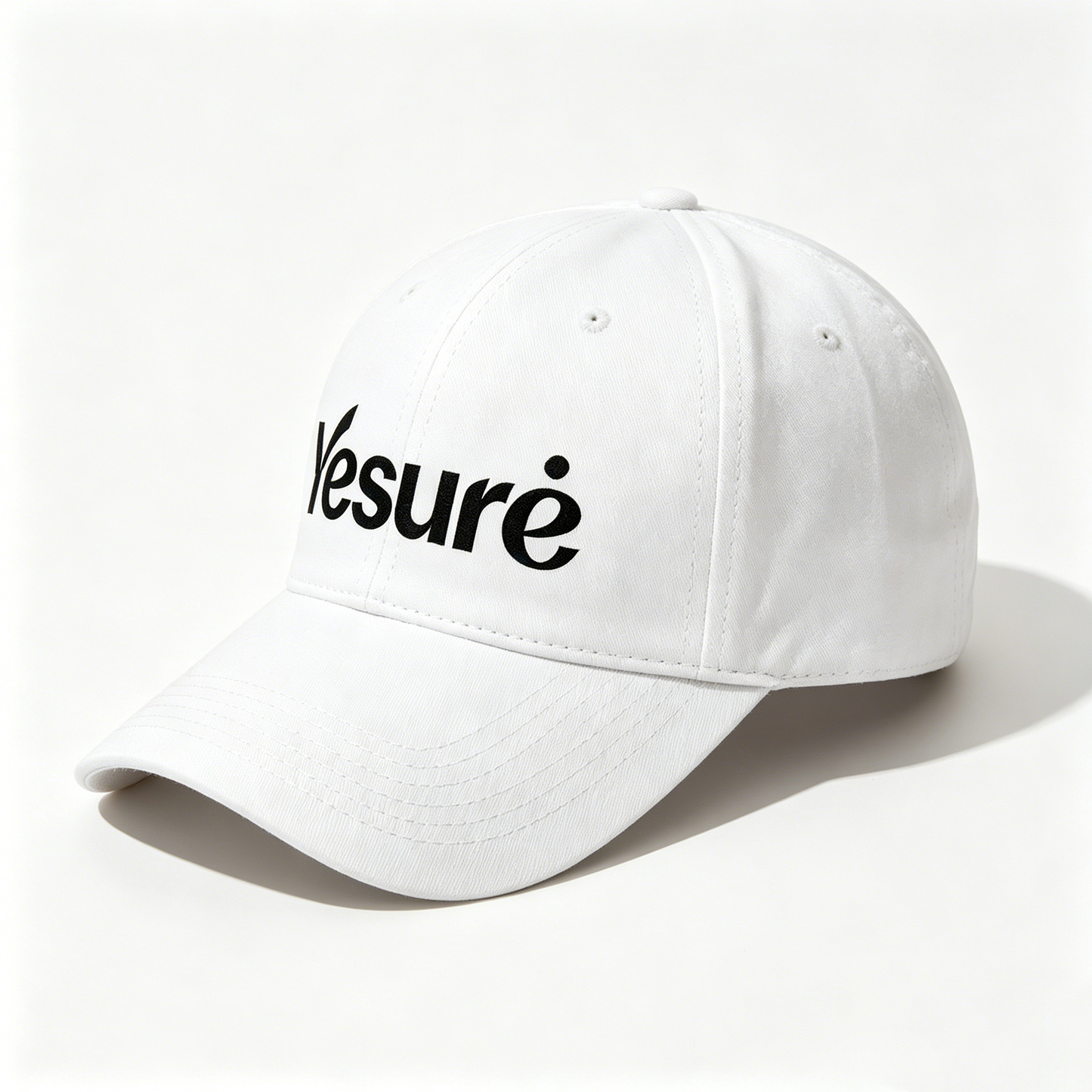 Yesure Classic Cotton Baseball Cap, Unisex Low Profile Dad Hat, Adjustable Curved Brim Sun Hat for Daily Outdoor Sports, White