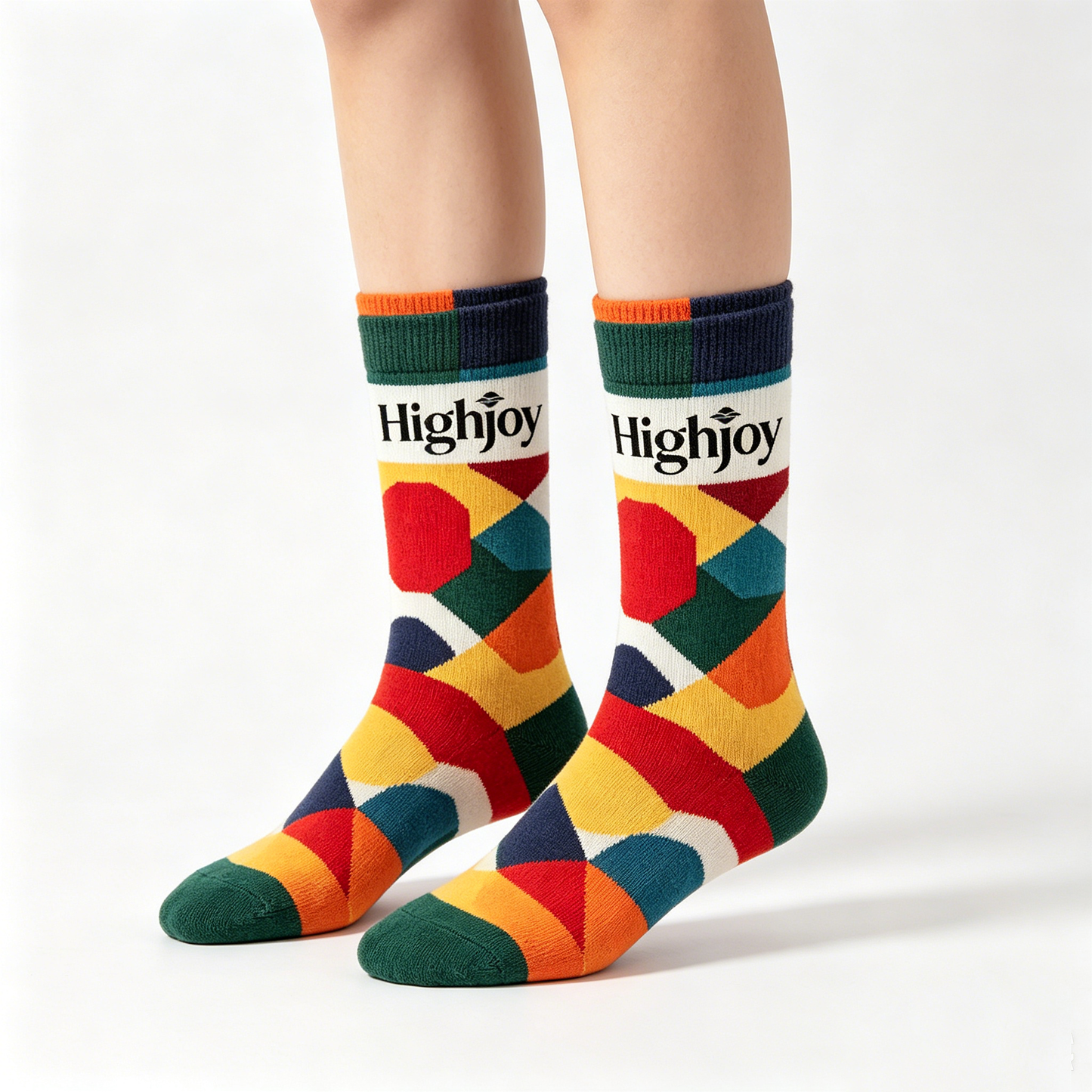 【Highjoy Geometric Crew Socks】—— The Perfect Blend of Fun & Daily Comfort