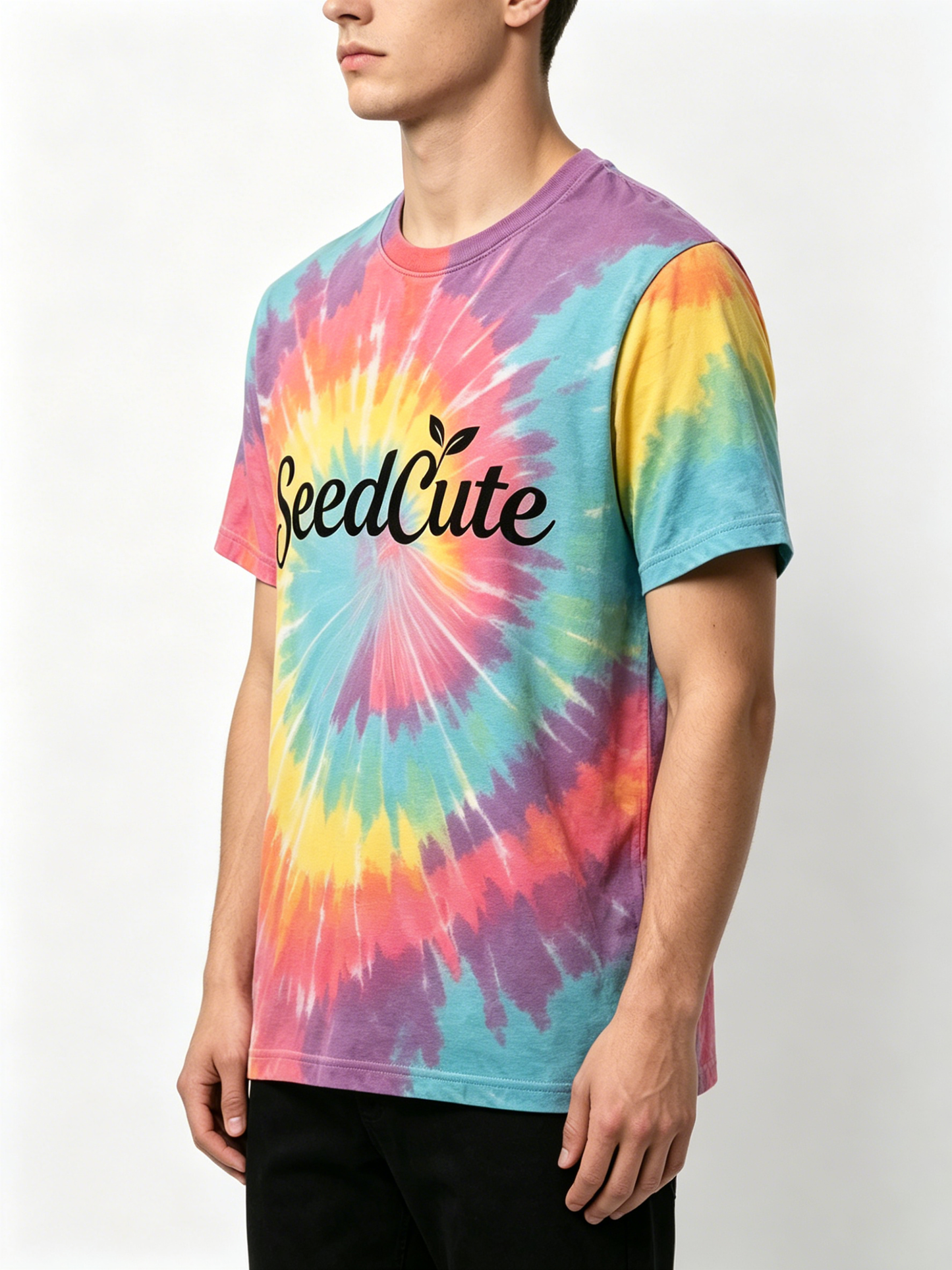 【SeedCute Spiral Tie-Dye T-Shirt】—— Retro Vibe & Everyday Comfort