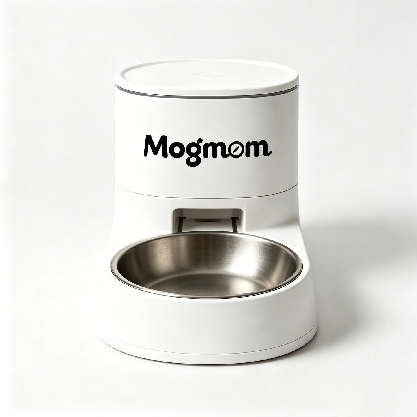 Mogmom Gravity Automatic Pet Feeder, Large Capacity Dry Food Dispenser with Removable Stainless Steel Bowl, Airtight Storage Hopper for Cat & Small Dog, Anti-Slip Base Pet Food Station