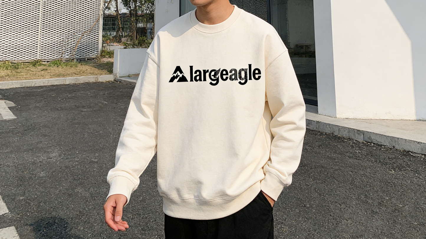 【largeagle Mountain Eagle Crew Neck Sweatshirt】—— Casual Comfort & Outdoor Spirit