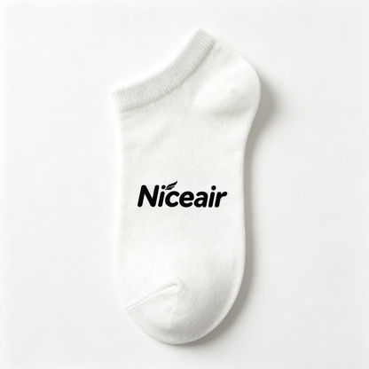 Niceair Women’s White Low Cut Ankle Socks 6 Pairs Pack, Soft Breathable Cotton No Show Short Socks, Stretch Non-Slip Casual Athletic Daily Socks Gift Set