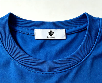 Regalsay Vibrant Royal‑Blue Relaxed‑Fit Basic Short Sleeve T‑Shirt