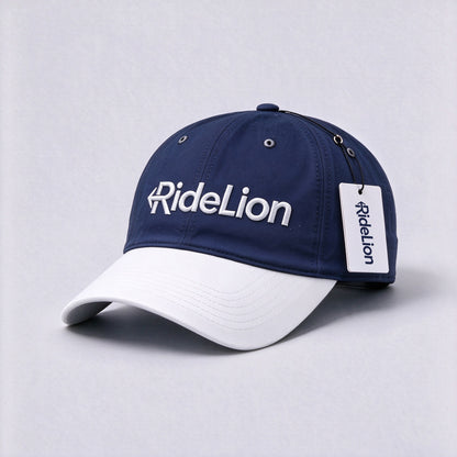 RideLion Two-Tone Baseball Hats, Adjustable Strap Curved Brim Hats, Classic Embroidered Logo Casual Sports Hats for Men Women