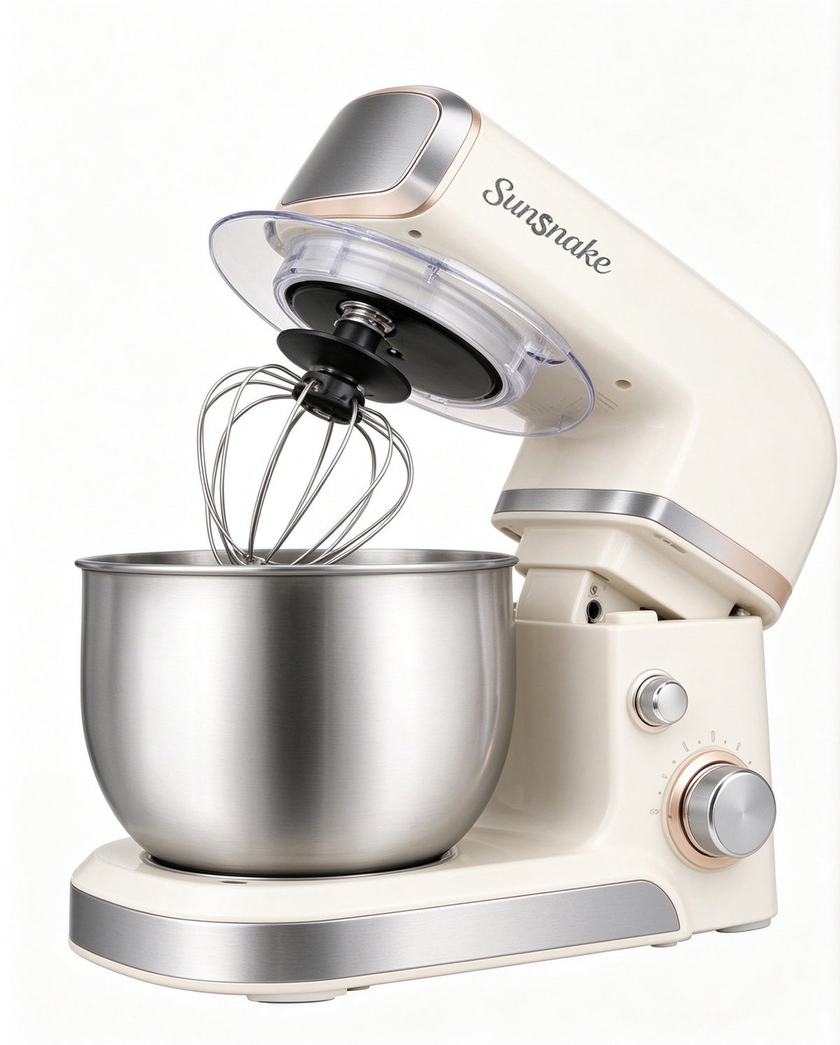Sunsnake Stand Mixer, Electric Mixing Machines with Stainless Steel Bowl, Multi Speed Tilt-Head Food Mixer with Whisk for Baking Cake Dough